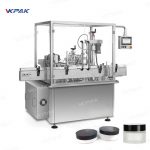 Toples Krim Kosmetik Putar Otomatis, Pengisian, Penyegelan, Sekrup, dan Lini Penutupan