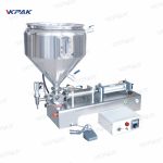 Mesin Pengisian Krim Saus Kental Pneumatik Semi Otomatis Dengan Pencampuran