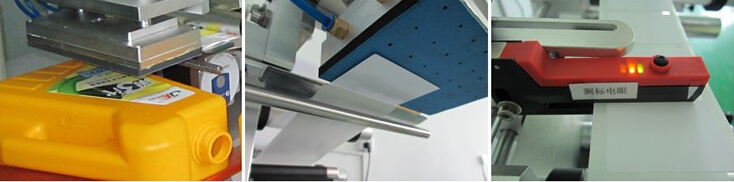 Mesin Pelabelan Kantong Plastik Spout Bags Semi Otomatis Untuk Permukaan Datar