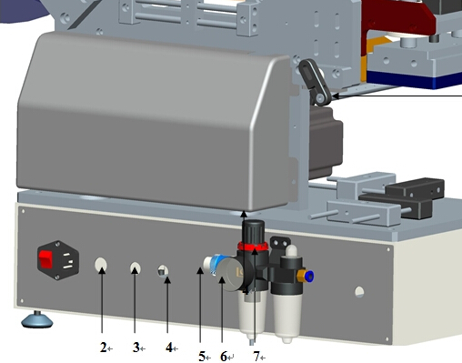 Mesin Pelabelan Kantong Plastik Spout Bags Semi Otomatis Untuk Permukaan Datar